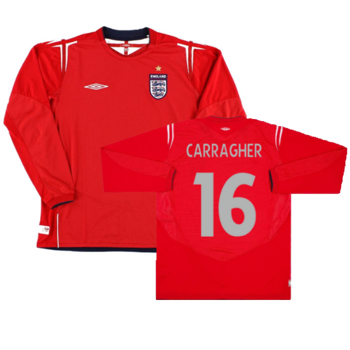 England 2004-2006 Long Sleeve Away Shirt (L) (Excellent) (Carragher 16)