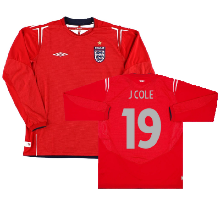 England 2004-2006 Long Sleeve Away Shirt (L) (Excellent) (J Cole 19)