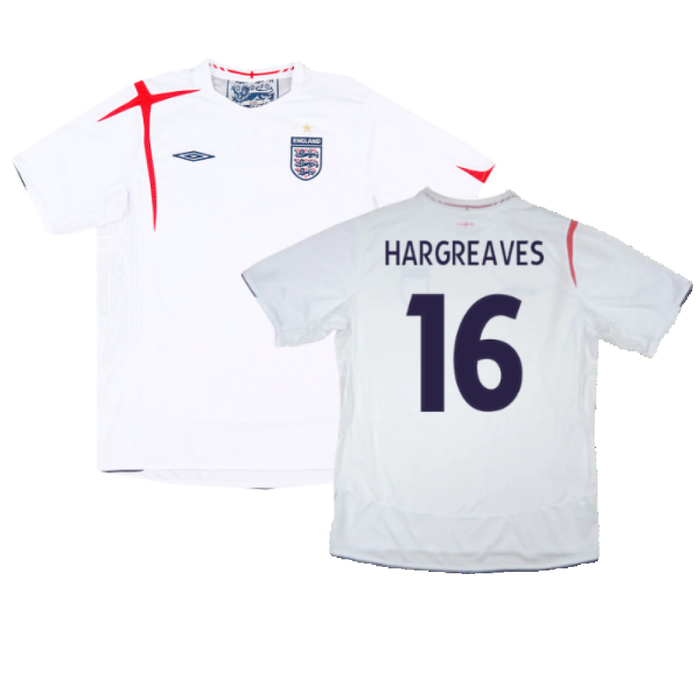 England 2005-07 Home Shirt (XXL) (Excellent) (HARGREAVES 16)