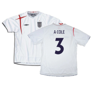 England 2005-2007 Home Shirt (XL) (Excellent) (A COLE 3)_0