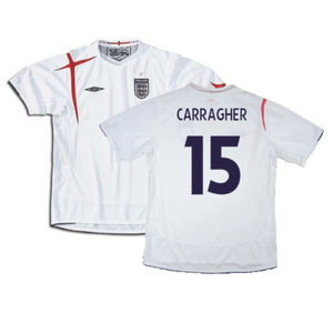 England 2005-2007 Home Shirt (XL) (Excellent) (CARRAGHER 15)_0