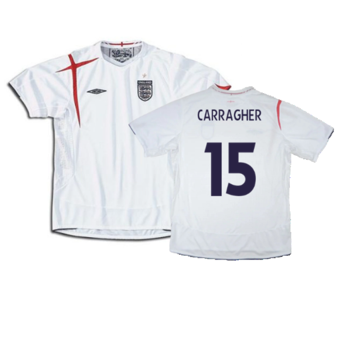 England 2005-2007 Home Shirt (Excellent) (CARRAGHER 15)