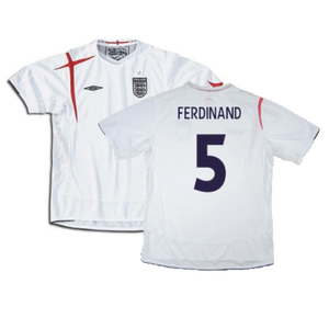 England 2005-2007 Home Shirt (XXL) (Mint) (FERDINAND 5)_0