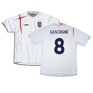 England 2005-2007 Home Shirt (Excellent) (XXL) (Excellent) (GASCOIGNE 8)_0