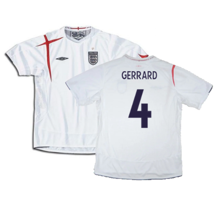 England 2005-2007 Home Shirt (Excellent) (XXL) (Excellent) (GERRARD 4)