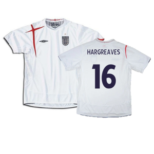 England 2005-2007 Home Shirt (XL) (Excellent) (HARGREAVES 16)_0