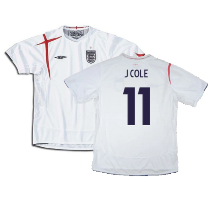 England 2005-2007 Home Shirt (XL) (Excellent) (J COLE 11)