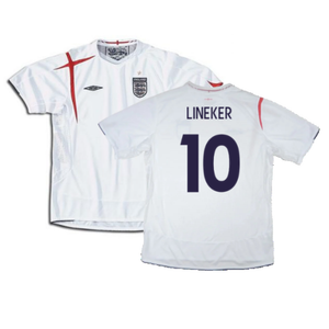 England 2005-2007 Home Shirt (XXL) (Mint) (LINEKER 10)_0