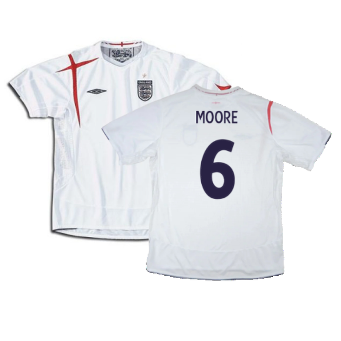 England 2005-2007 Home Shirt (XL) (Excellent) (MOORE 6)