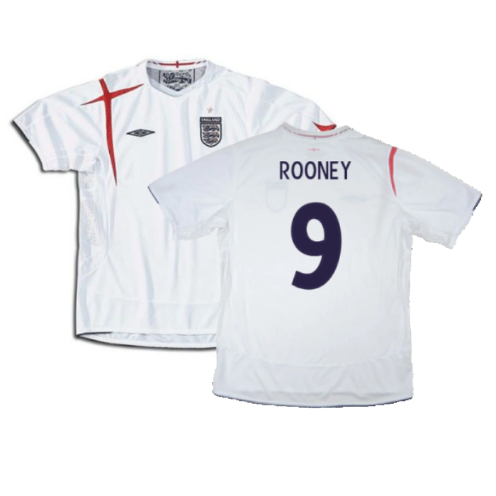 England 2005-2007 Home Shirt (Excellent) (XXL) (Excellent) (ROONEY 9)