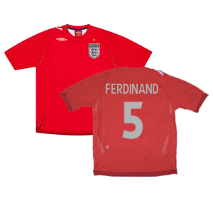 England 2006-08 Away Shirt (M) (Fair) (FERDINAND 5)_0