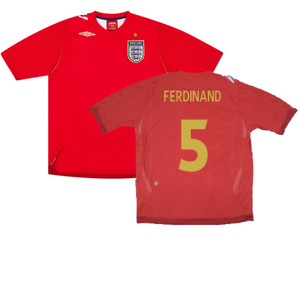 England 2006-08 Away Shirt (XL Boys) (Excellent) (FERDINAND 5)_0