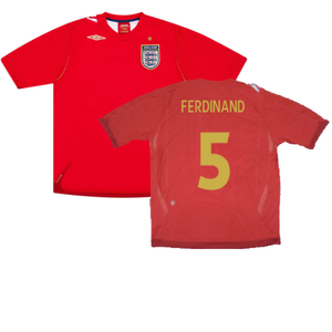 England 2006-08 Away Shirt (L) (Very Good) (FERDINAND 5)_0