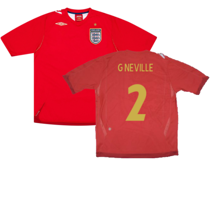 England 2006-08 Away Shirt (S) (Excellent) (G NEVILLE 2)