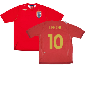 England 2006-08 Away Shirt (Very Good) (LINEKER 10)_0