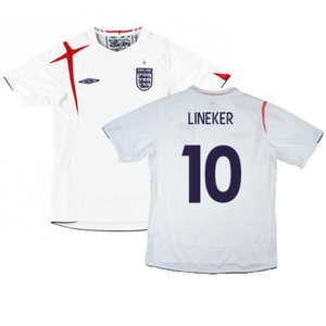 England 2006-08 Home Shirt (XL) (Excellent) (LINEKER 10)_0