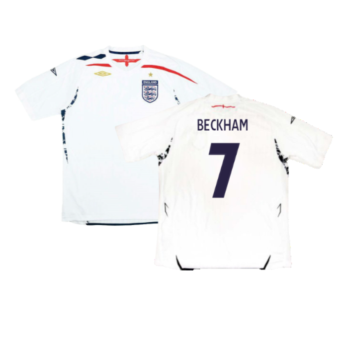 England 2007-09 Home Shirt (L) (BNWT) (BECKHAM 7)