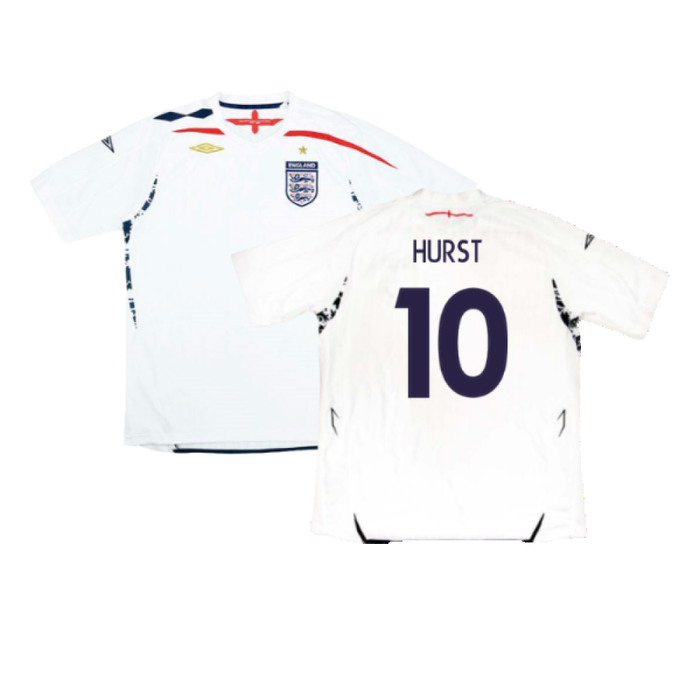 England 2007-09 Home Shirt (XL) (Excellent) (HURST 10)