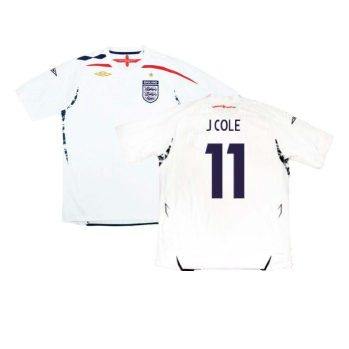 England 2007-09 Home Shirt (Excellent) (J COLE 11)