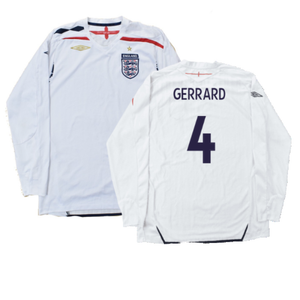 England 2007-09 Home Long Sleeved Shirt (L) (Mint) (GERRARD 4)_0