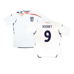 England 2007-09 Home Shirt (S) (Very Good) (ROONEY 9)_0