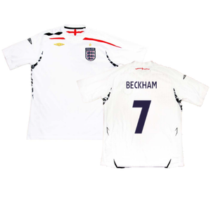 England 2007-2009 Home Shirt (XL) (BECKHAM 7) (Fair)_0