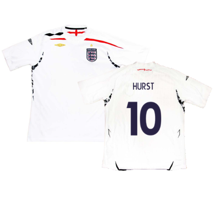 England 2007-2009 Home Shirt (XXL) (HURST 10) (Fair)