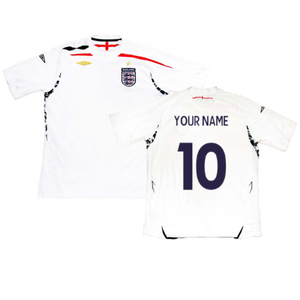 England 2007-2009 Home Shirt (XL) (Your Name 10) (Good)_0