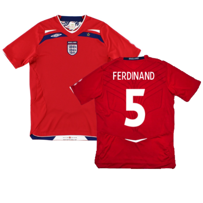 England 2008-10 Away Shirt (L) (Fair) (FERDINAND 5)