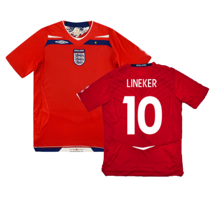 England 2008-10 Away Shirt (XL) (Mint) (LINEKER 10)