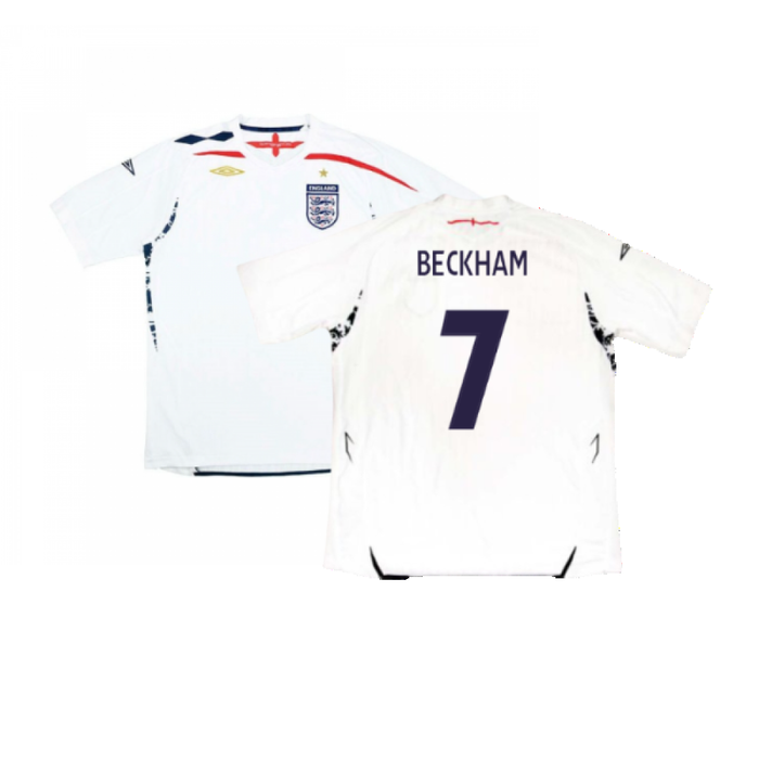 England 2007-2009 Home Shirt (L) (Excellent) (BECKHAM 7)