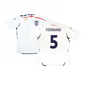 England 2007-09 Home Shirt (Very Good) (FERDINAND 5)_0