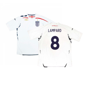 England 2007-09 Home Shirt (Very Good) (LAMPARD 8)_0
