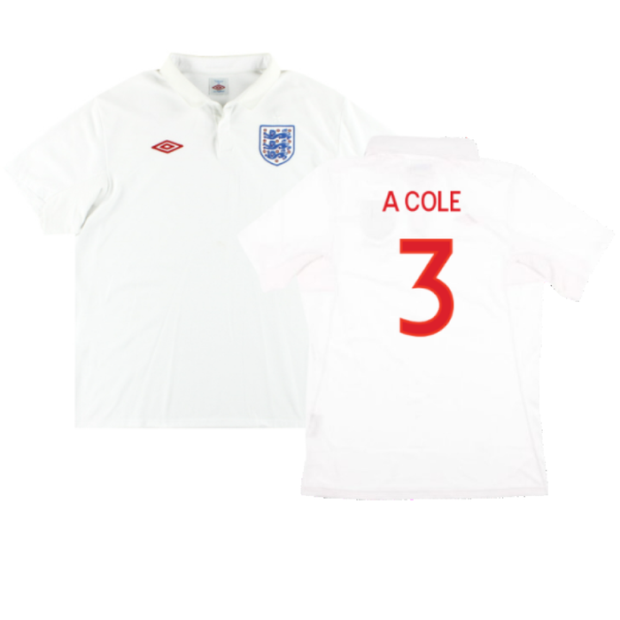 England 2009-10 Home (XL) (Excellent) (A COLE 3)