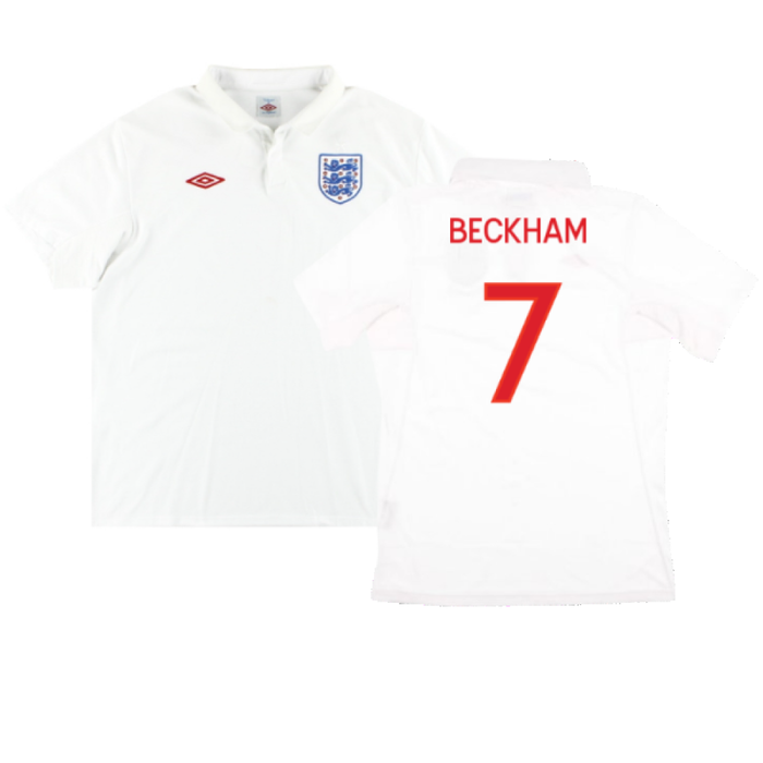 England 2009-10 Home Shirt (XL) (Fair) (BECKHAM 7)