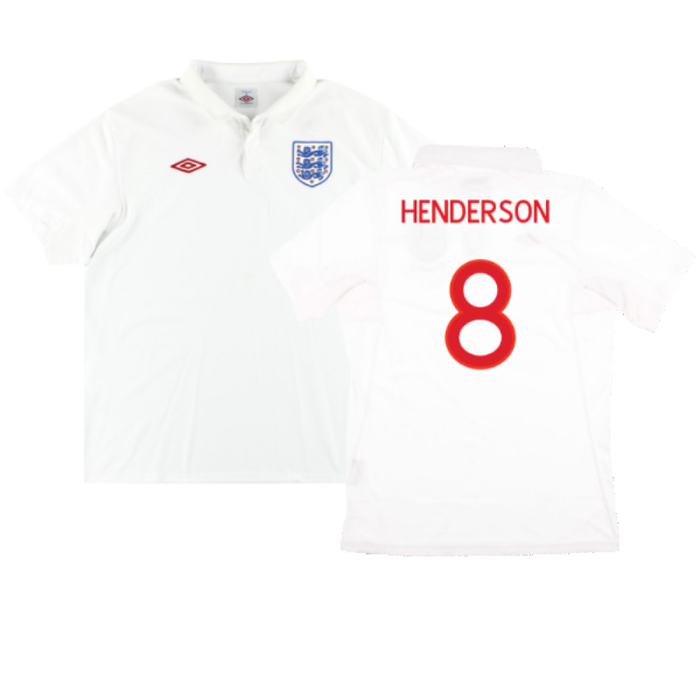 England 2009-10 Home Shirt (XL) (Excellent) (HENDERSON 8)