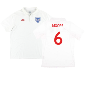 England 2009-10 Home Shirt (L) (Good) (Moore 6)_0