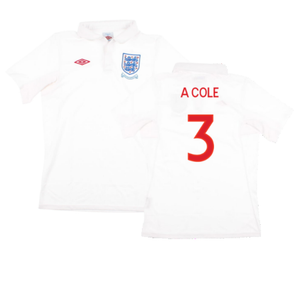 England 2009-10 Home Shirt (With South Africa Badge Detail) (L) (Very Good) (A COLE 3)_0