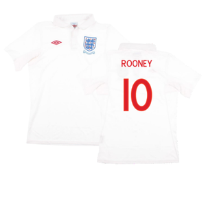 England 2009-10 Home Shirt (With South Africa Badge Detail) (Medium Boy) (Very Good) (ROONEY 10)_0