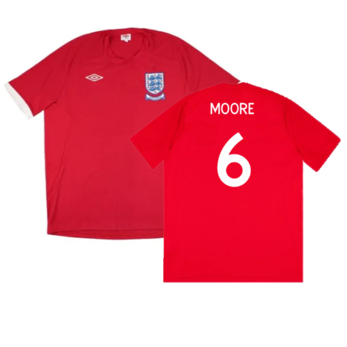 England 2010-11 Away Shirt (XL) (Mint) (Moore 6)