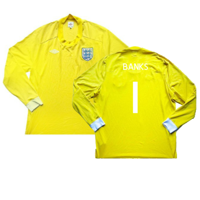 England 2010-11 Goalkeeper Long Sleeve Shirt (M) (Excellent) (BANKS 1)