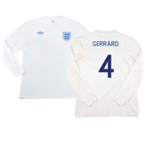 England 2010-11 Long Sleeve Home Shirt(M) (Good) (GERRARD 4)_0