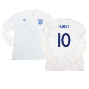 England 2010-11 Long Sleeve Home Shirt(M) (Good) (HURST 10)_0