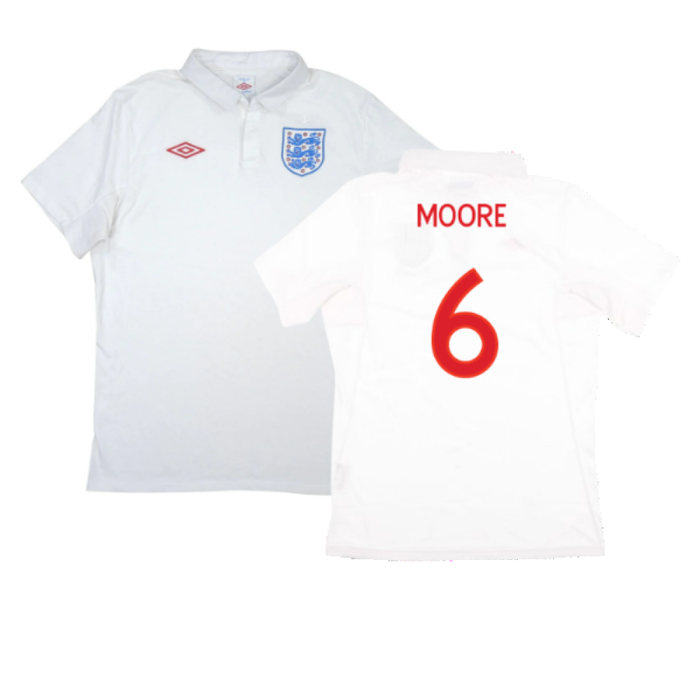 England 2010-12 Home Shirt (M) (Very Good) (Moore 6)