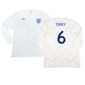 England 2010-12 Long Sleeve Home Shirt (L) (Excellent) (TERRY 6)_0