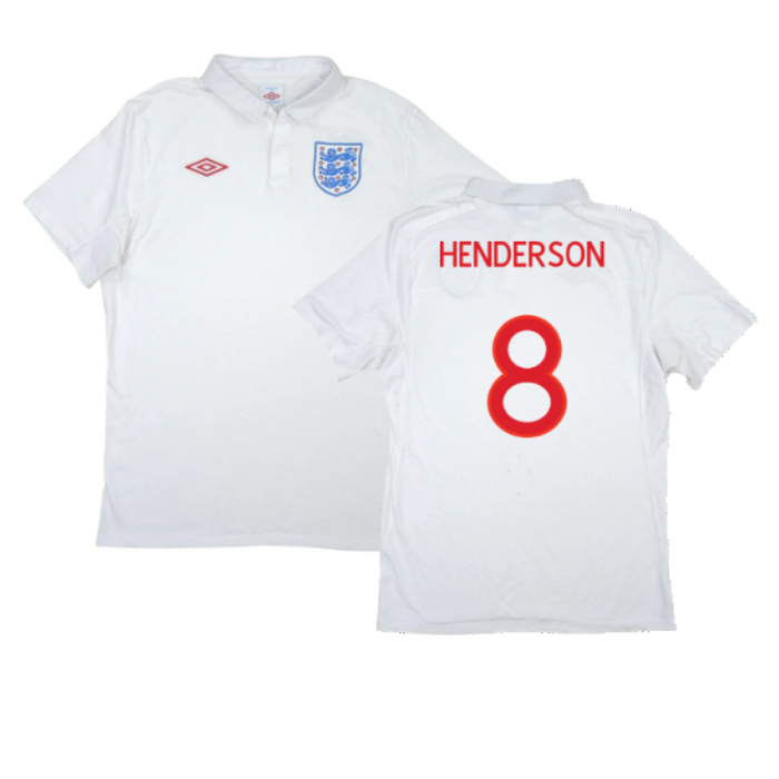 England 2010-2011 Home Shirt (XL) (Excellent) (HENDERSON 8)