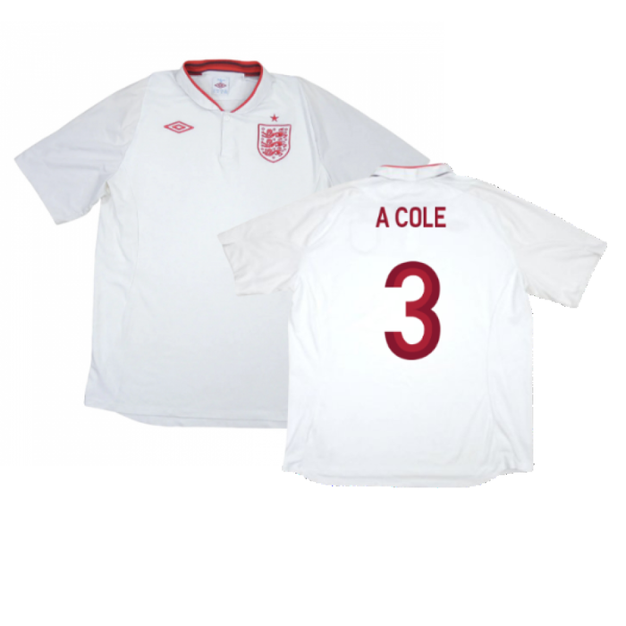 England 2012-13 Home Shirt (XXL) (Good) (A Cole 3)