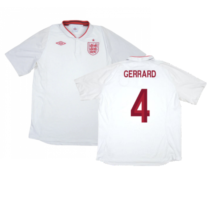 England 2012-13 Home Shirt (XL) (Mint) (Gerrard 4)