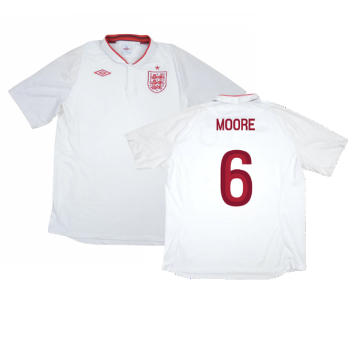 England 2012-13 Home Shirt (XL) (Excellent) (Moore 6)