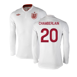 England 2012-13 Long Sleeve Home Shirt (L) (Fair) (Chamberlain 20)_0